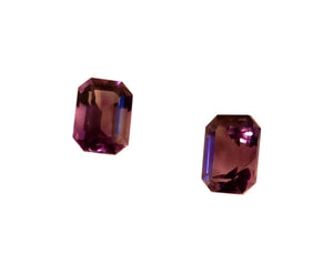 Amethyst - 5.29 carats  pairing emerald cut, Unheated. #DA30028