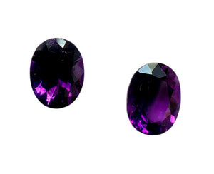 Amethyst - 8.47 carats  pairing oval shape, Unheated. # DA30041