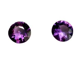 Amethyst - 6.03 carats pairing round shape, Unheated. #DA30044