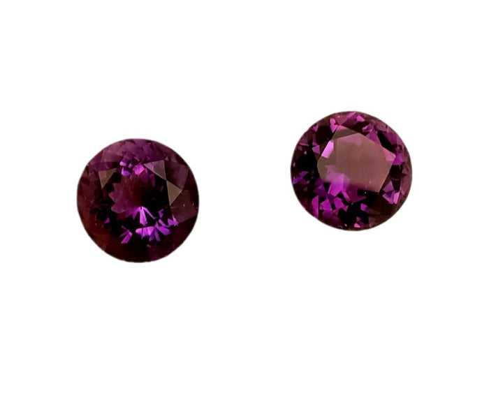 Amethyst -13.51 carats pairing Round shape, Unheated. #DA30032