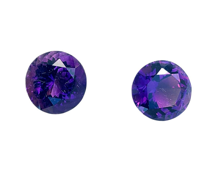 Amethyst - 6.90 carats Pairing Round shape, Unheated. #DA30006