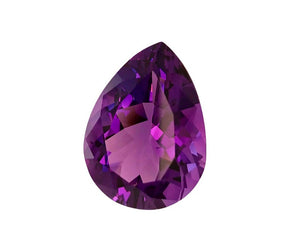 Amethyst - 17.41 carats pear shape, Unheated. #DA30030