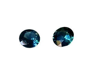 Blue Sapphire - 1.78 carats, pair  Round shape, unheated. #DS3000019