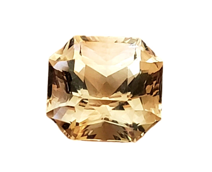 Imperial Topaz - 8.07 carats  Vivid Peach, Emerald cut. Unheated. #DT20080