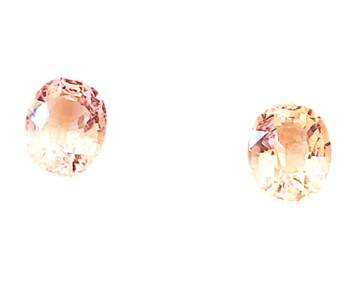 Morganite Gem - 2.65  carats set, mix oval shape. Unheated. #DA200046